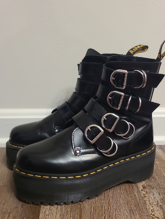 Dr. Martens Shoes - Dr. Martens Jadon Max Hardware Platform Buckle Boots